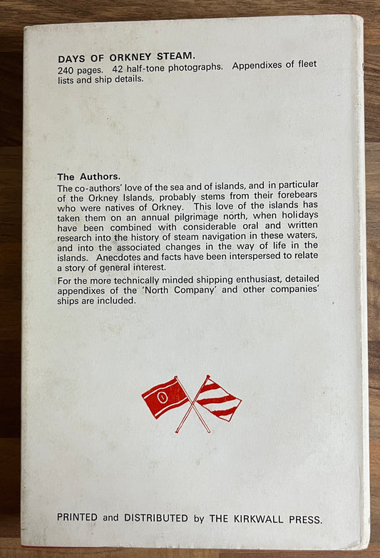 Days of Orkney Steam by Alastair and Anne Cormack HC/DJ *SCARCE*