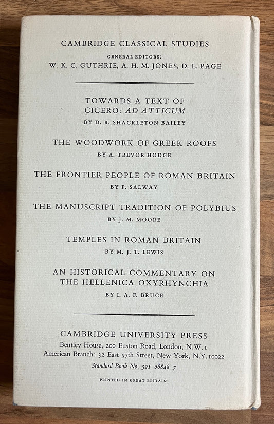 Libertas as a Political Idea at Rome during the Late Republic & Early Principate by CH. Wirszubski, Cambridge Classical Studies