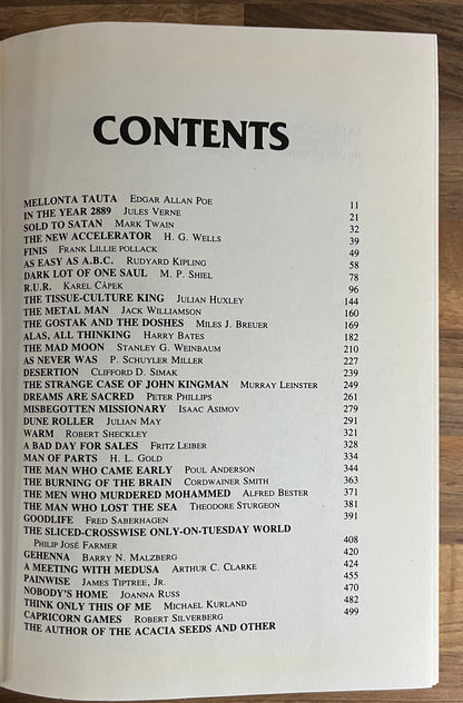 GREAT TALES OF SCIENCE FICTION Compiled by Robert Silverberg & Martin Greenberg HC/DJ