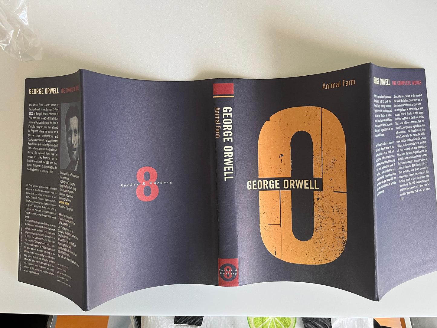 Complete Works of George Orwell, Animal Farm: A Fairy Story Vol. Eight (8), HC/DJ *RARE*