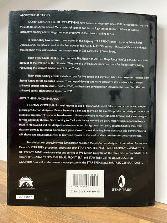 The Art of Star Trek by Judith & Garfield Reeves- Stevens (Hardcover/Dust Jacket+ Bookmark)