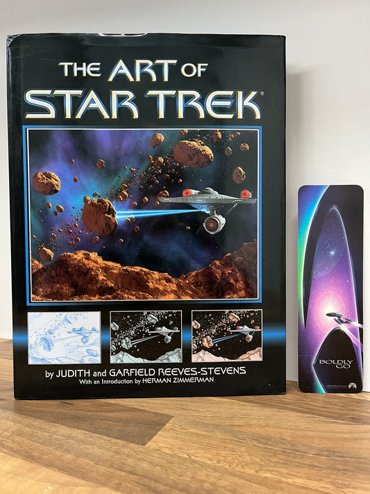 The Art of Star Trek by Judith & Garfield Reeves- Stevens (Hardcover/Dust Jacket+ Bookmark)