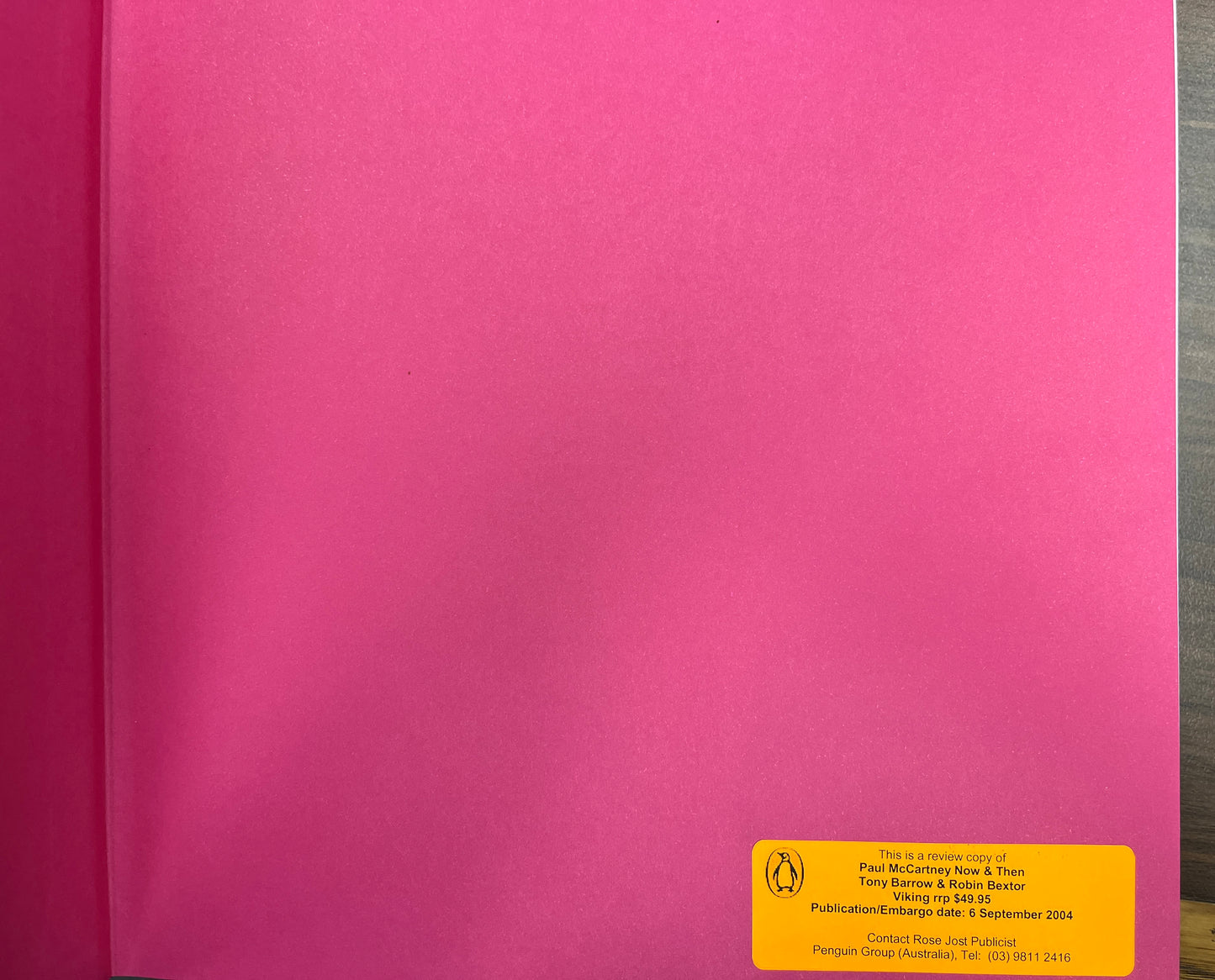 Paul McCartney Now & Then by Tony Barrow & Robin Bextor HC/DJ (review copy)