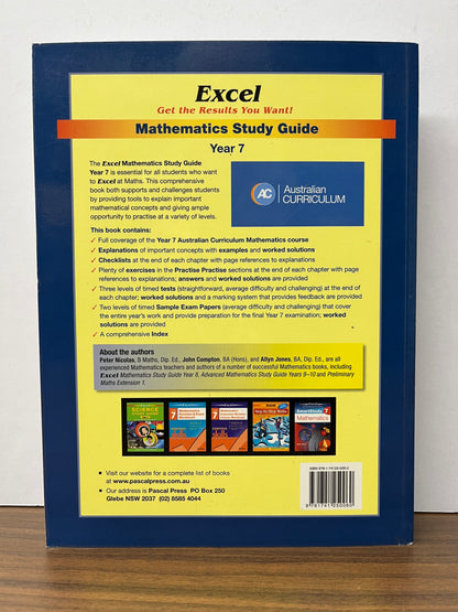 Excel Mathematics Study Guide Year 7 (2014 Edition)