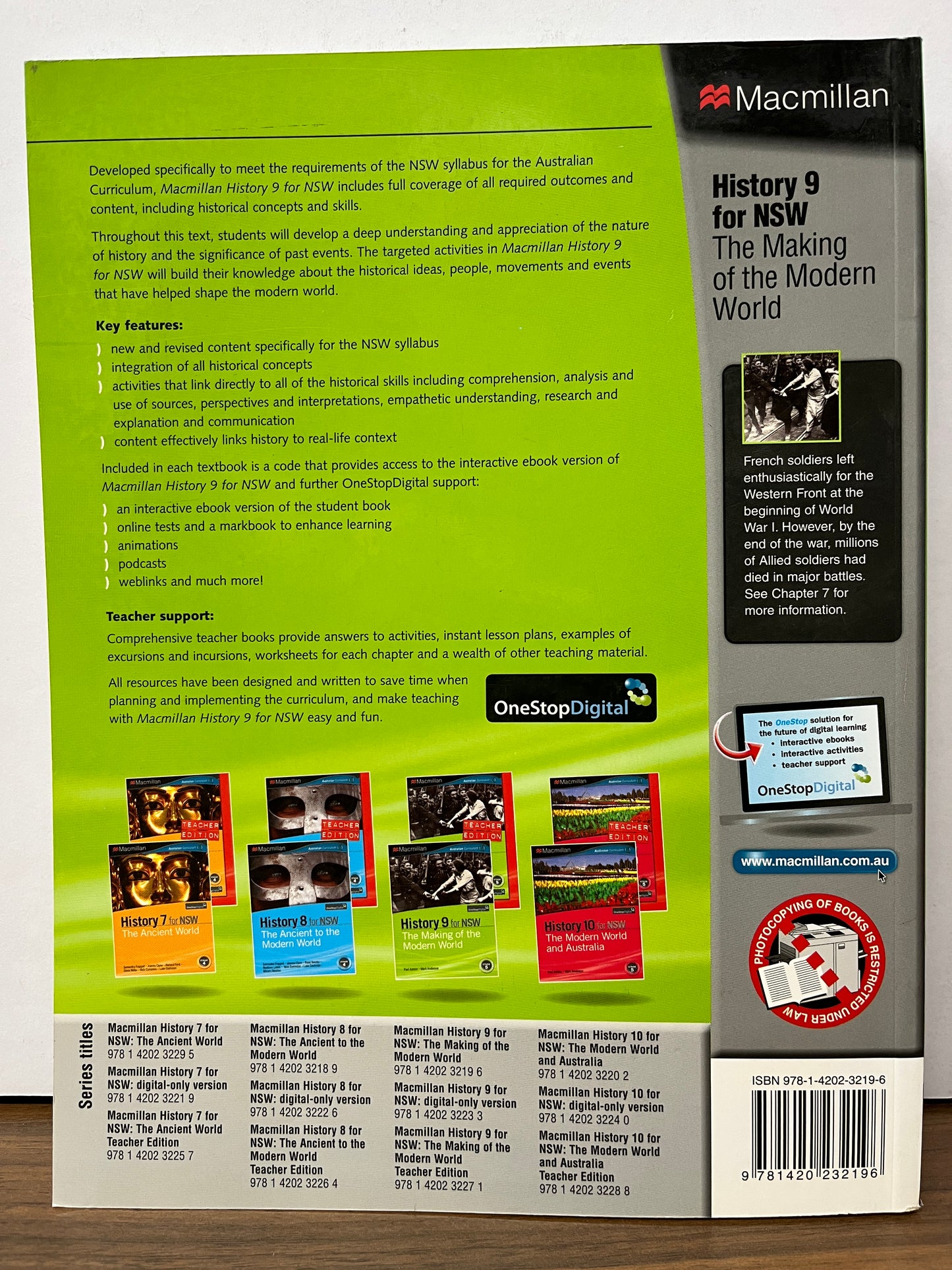 Macmillan History 9 for NSW: The Making of the Modern World Textbook