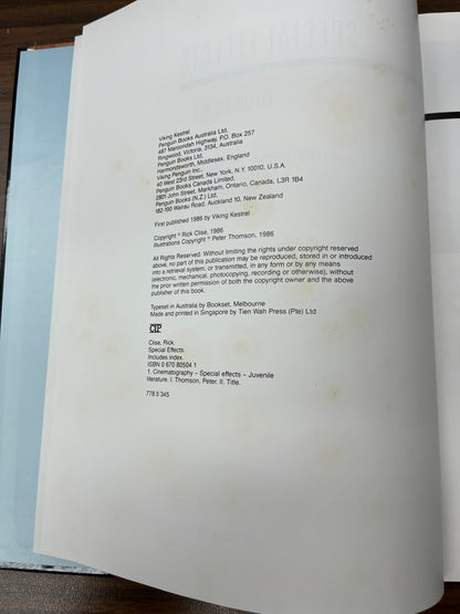 Special Effects: A Look behind the Scenes at Tricks of the Movie Trade by Rick Clise HC *SCARCE*