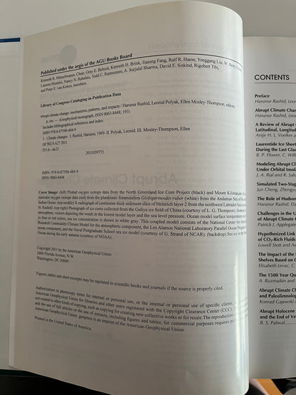 Abrupt Climate Change: Mechanisms, Patterns and Impacts Edited by Rashid, Polyak & Mosley-Thompson