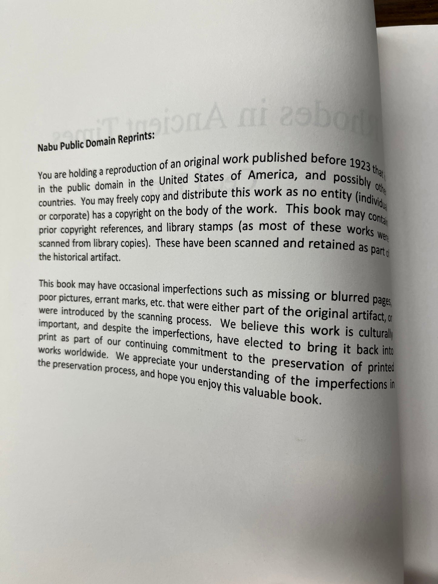 Rhodes in Ancient Times by Cecil Torr (Printed library copy from Harvard University)