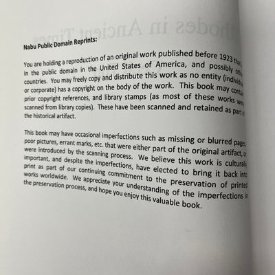 Rhodes in Ancient Times by Cecil Torr (Printed library copy from Harvard University)