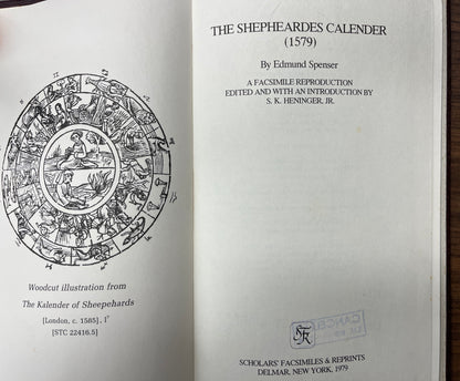 The Shepheardes Calender (1579) by Edmund Spenser (Facsimile, HC) Ex-libris