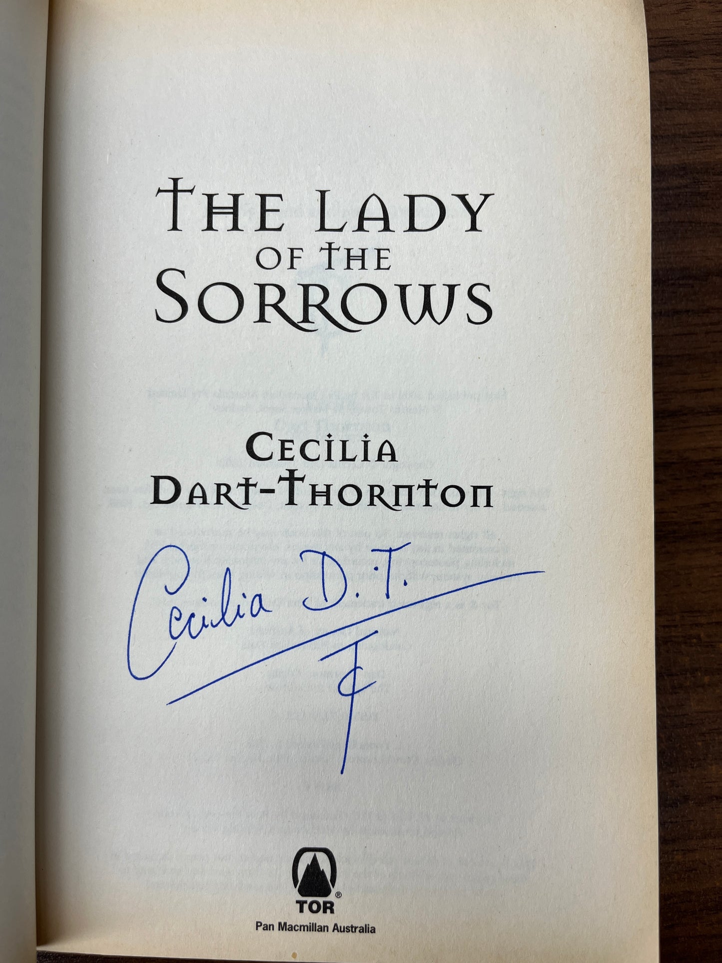 The Bitterbynde Book II: The Lady of the Sorrows by Cecilia Dart-Thornton SIGNED