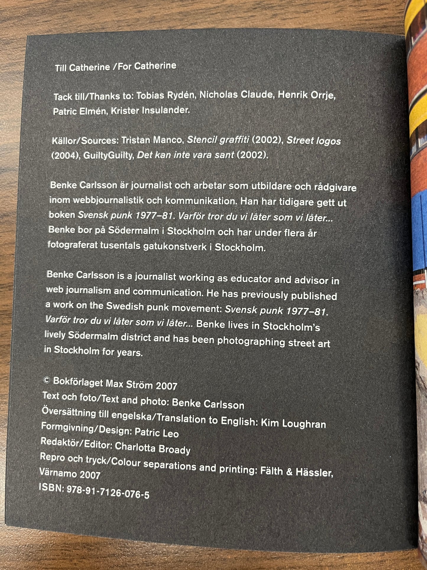 Street Art Stockholm by Benke Carlsson (Hardcover)