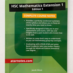 ATAR Notes HSC Mathematics Extension 1 Complete Course Notes, 2017 by Jacob Silove