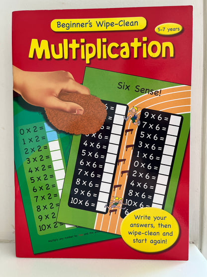 Beginner's Wipe-Clean Multiplication 5-7 years by Alligator Books Limited