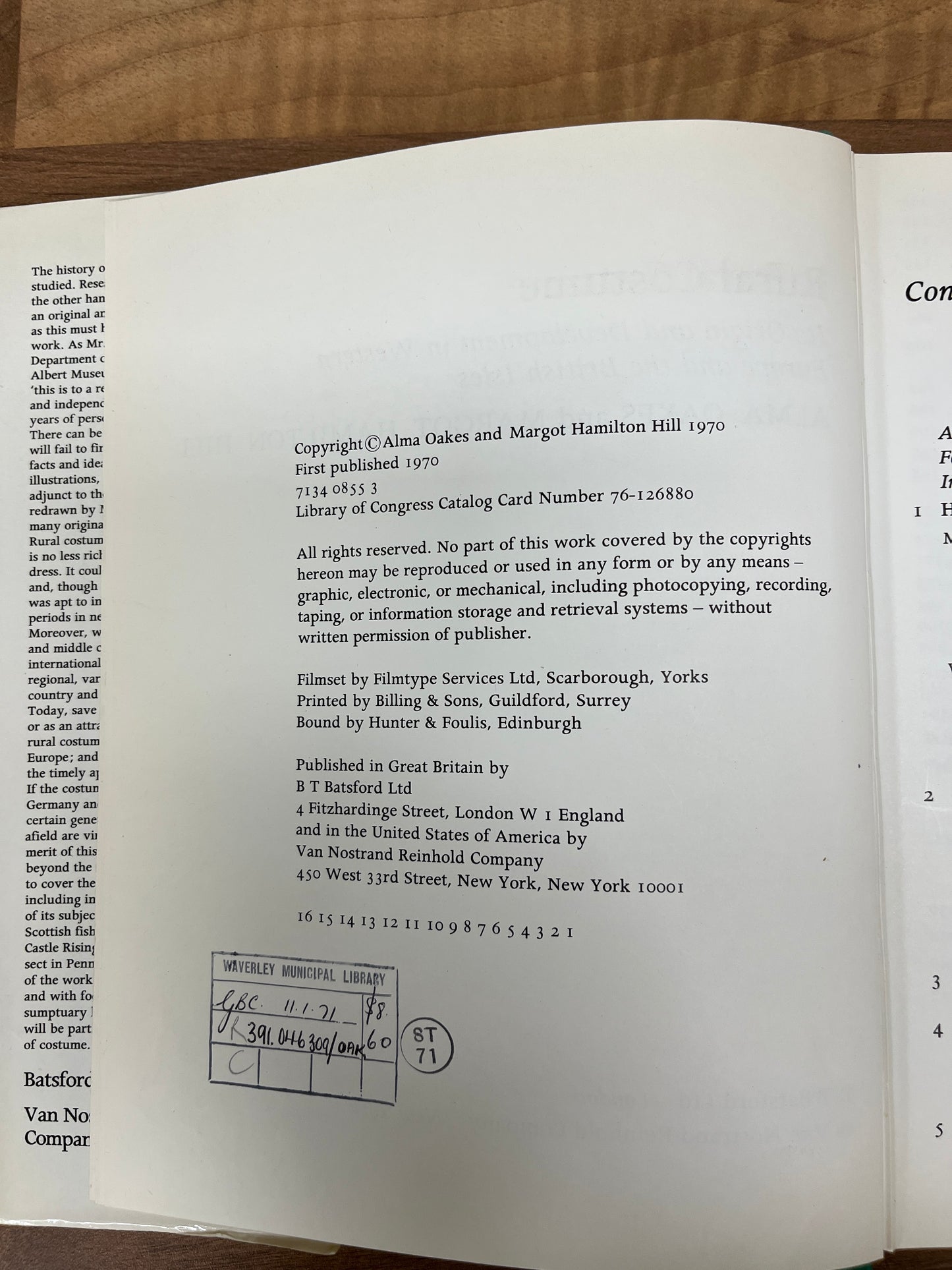 Rural Costume, Its Origins and Development in Western Europe and the British Isles by Alma Oakes and Margot Hamilton Hill