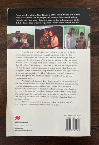 *SIGNED* A Woman of Independence: A story of love and the birth of a new nation Kristy Sword Gusmao