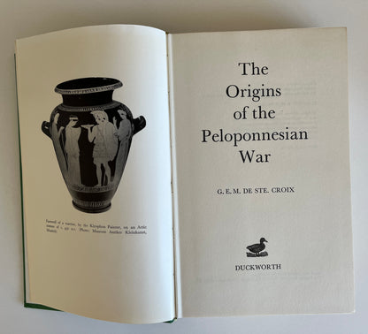 The Origins of the Peloponnesian War by G.E.M. de Ste. Croix HC/DJ VGC