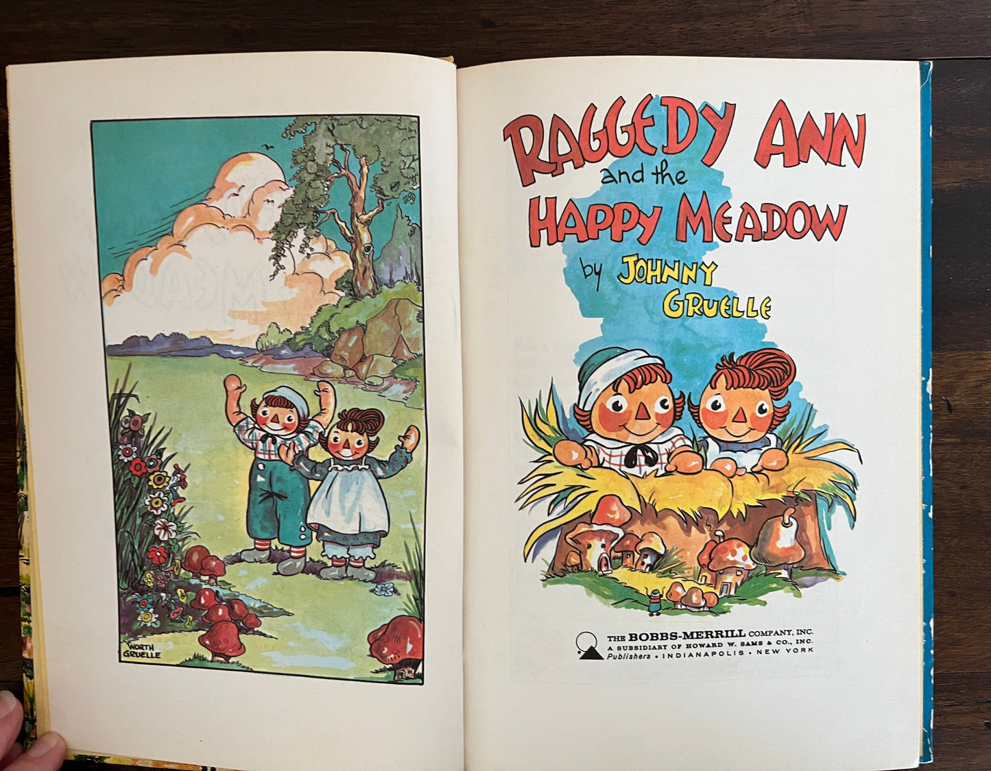 Raggedy Ann and the Happy Meadow by Johnny Gruelle, Hardcover (Bobbs Merrill, 1961)