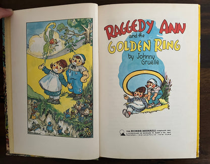 Raggedy Ann and the Golden Ring by Johnny Gruelle, Hardcover (Bobbs Merrill, 1961)
