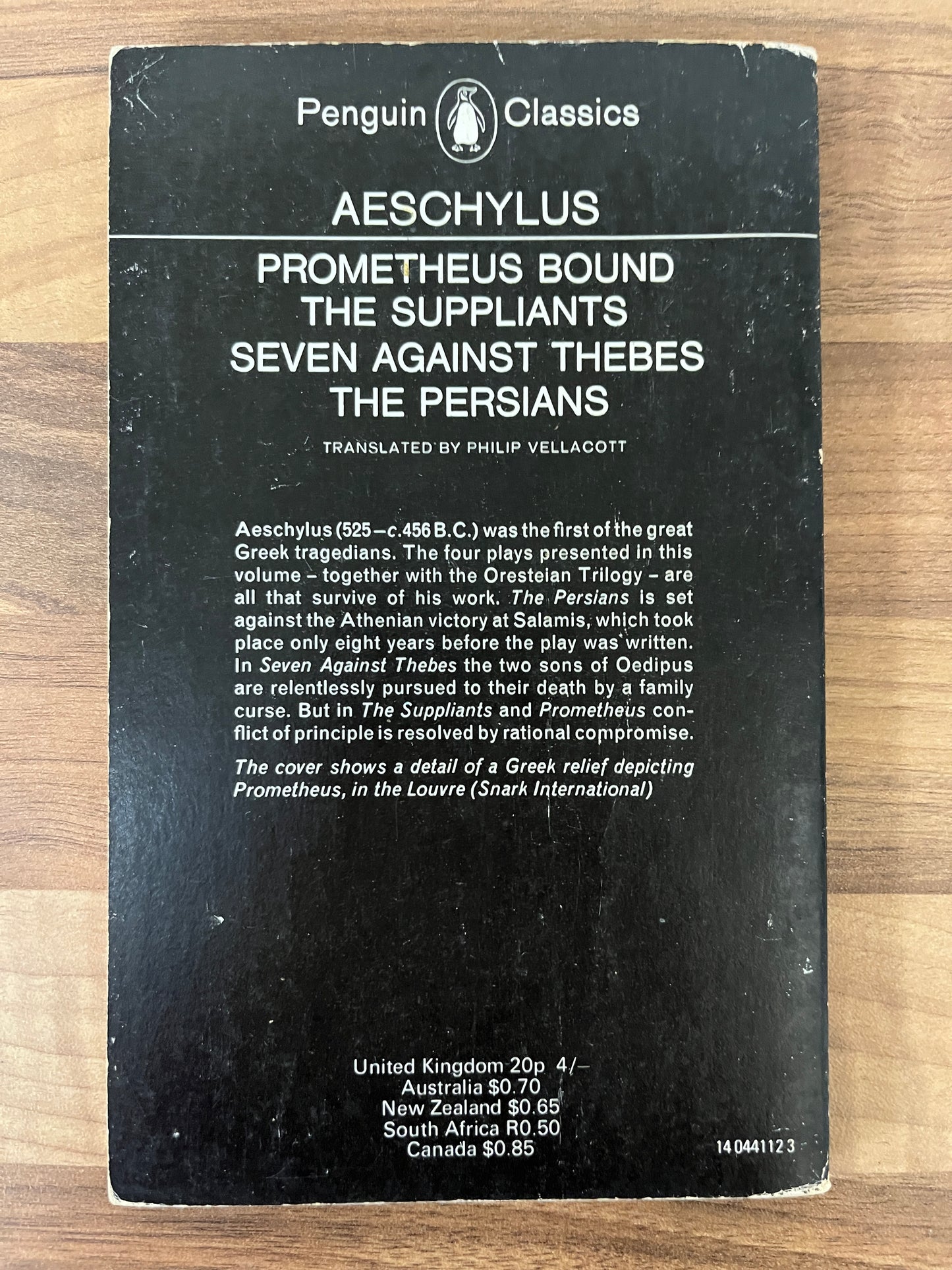 Prometheus Bound, Suppliants, Seven against Thebes, Persians by Aeschylus