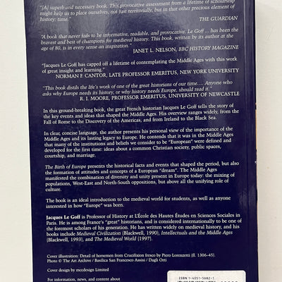 The Birth of Europe 400-1500 by Jacques Le Goff