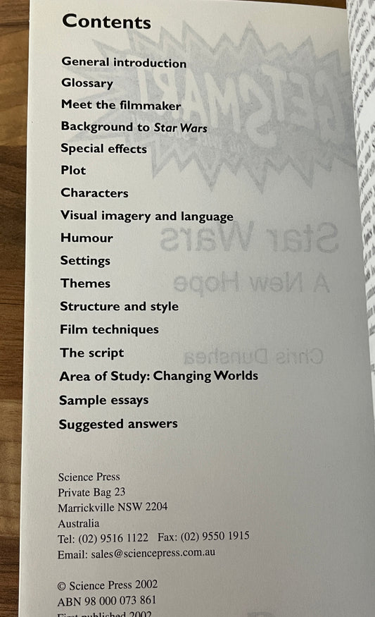 Get Smart Study Guide: Star Wars A New Hope by Chris Dunshea