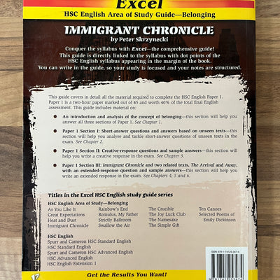 Excel HSC Area of Study Guide Immigrant Chronicle by Peter Skrzynecki