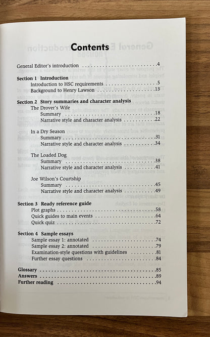 Excel HSC English Study Guide: Henry Lawson by Sarah Rutherford