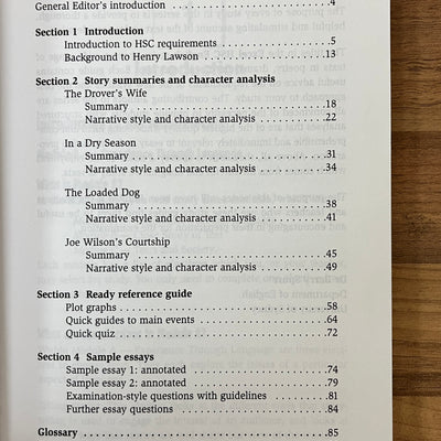 Excel HSC English Study Guide: Henry Lawson by Sarah Rutherford