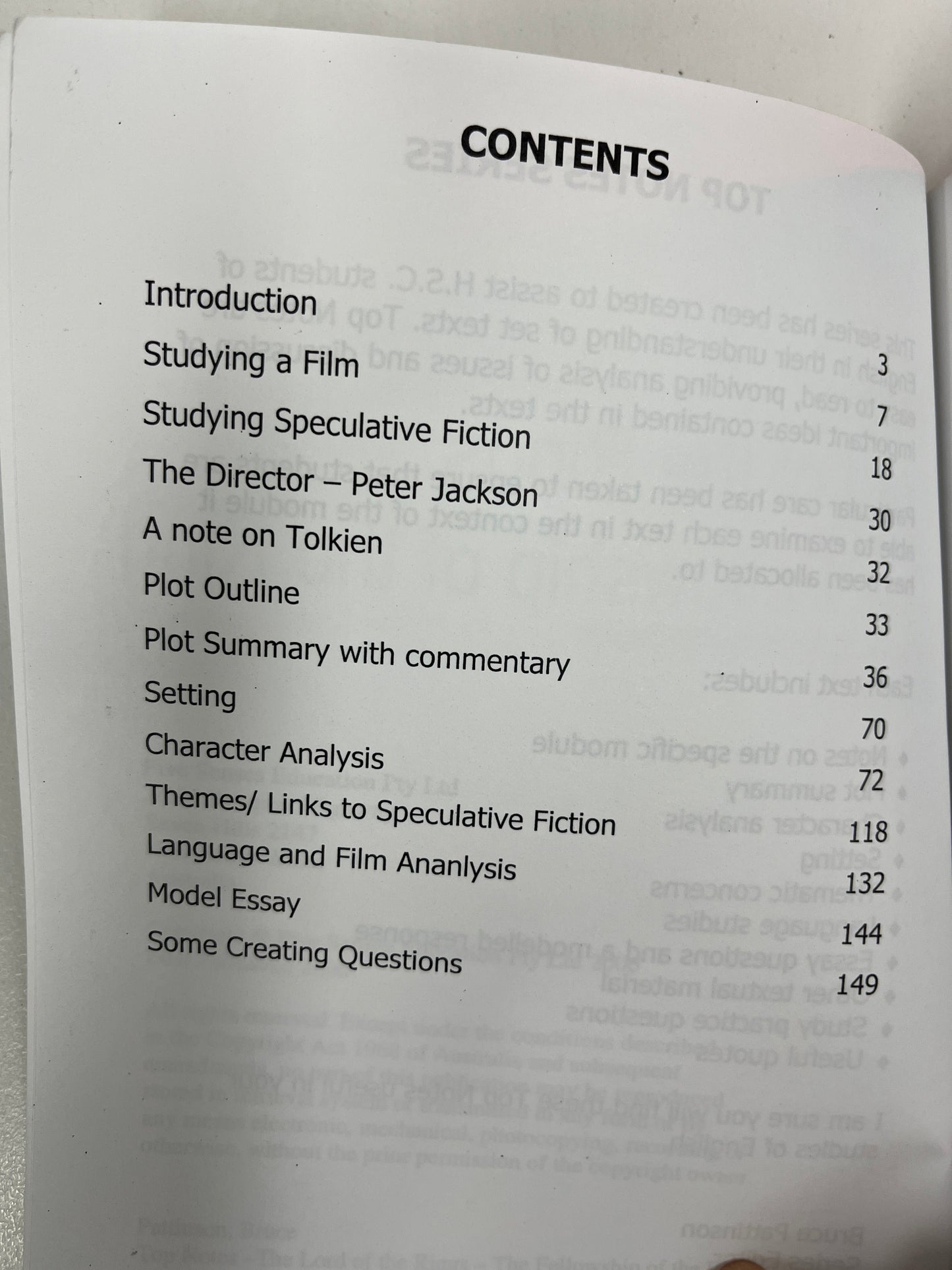 Top Notes: Peter Jackson's The Lord of the Rings: The Fellowship of the Ring (Film)