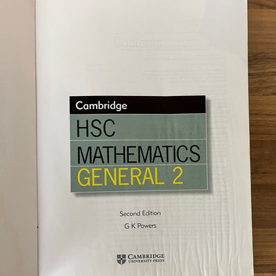 Cambridge HSC Mathematics General 2, 2nd Edition by G K Powers