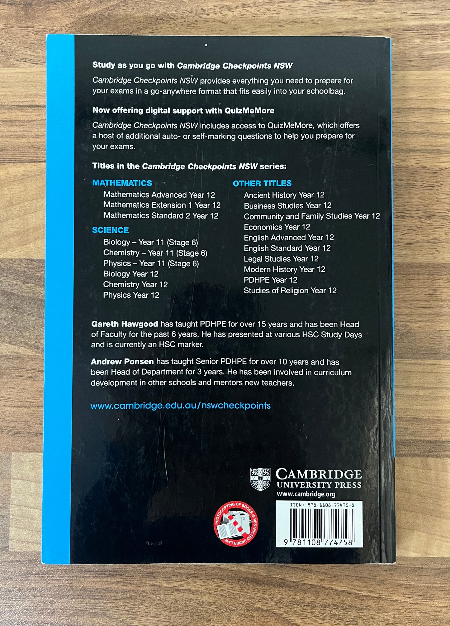 Cambridge Checkpoints NSW PDHPE Year 12 2020-2021 Current Syllabus