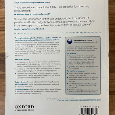 Introduction to Politics, 3rd Edition By Robert Garner et al
