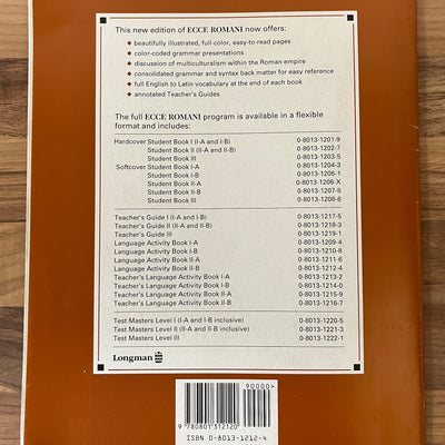 Ecce Romani II B Language Activity Book (Pastimes & Ceremonies), 2nd Edition