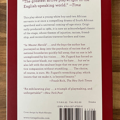 Master Harold ...and the Boys by Athol Fugard (Play)