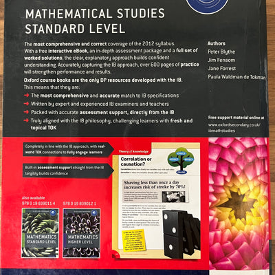 Oxford IB Diploma Programme: Mathematical Studies Standard Level Textbook + CD
