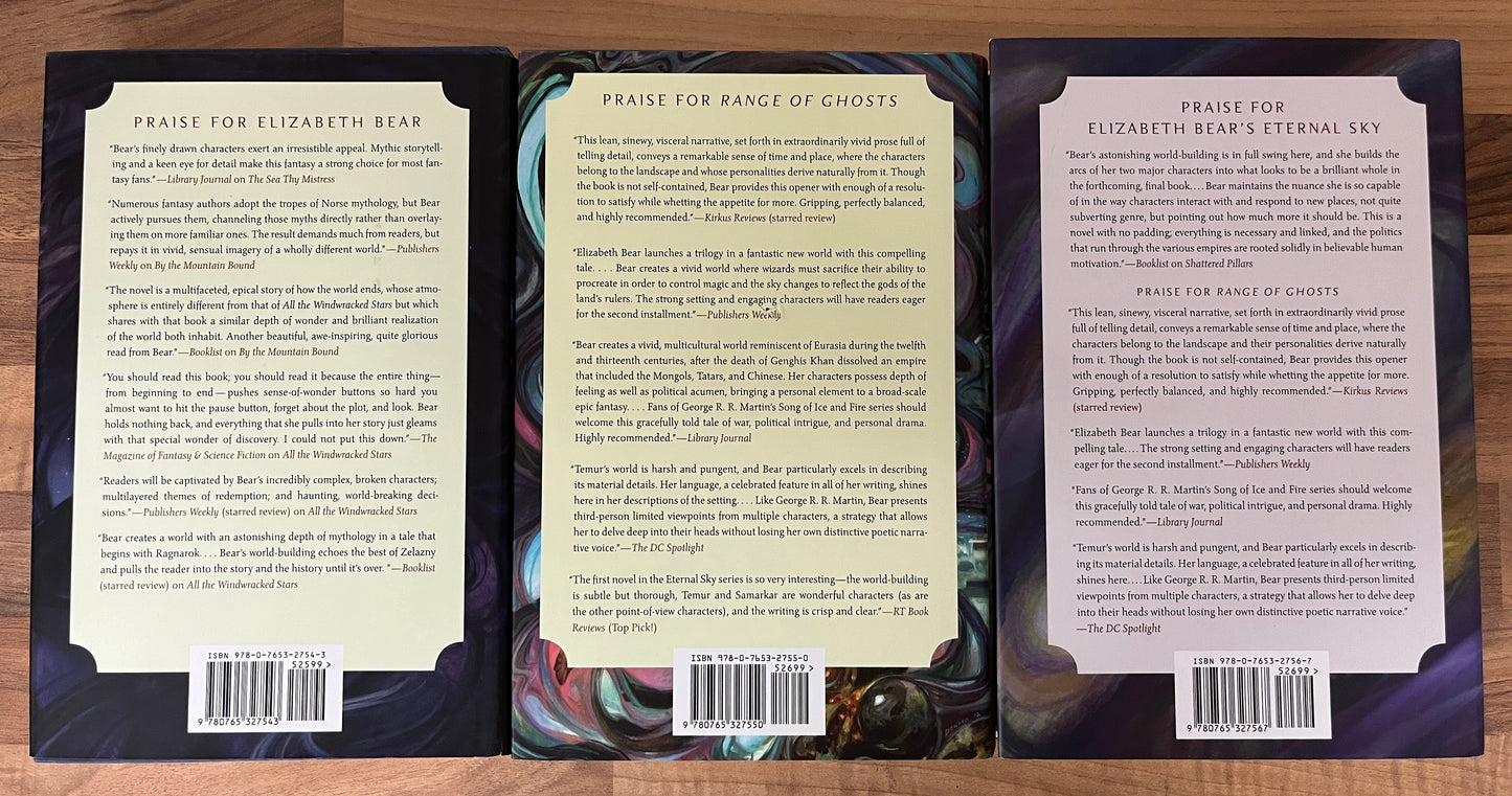 Eternal Sky: Range of Ghosts Shattered Pillars Steles of Sky - Elizabeth Bear HC/DJ, 1st/1st