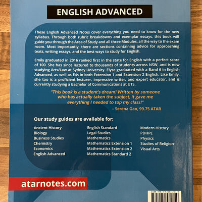 ATAR Notes: NSW Year 12 English Advanced Complete Course Notes 2020-2022