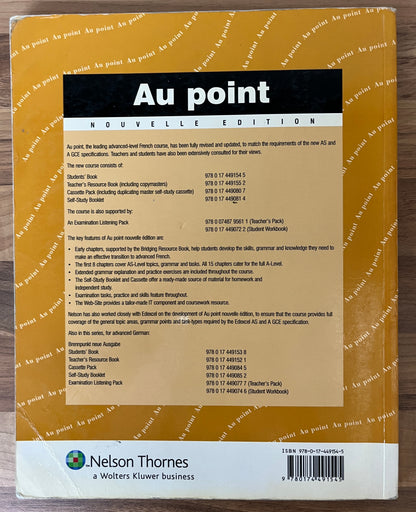 Au Point: Nouvelle Edition Student’s Book by Elaine Armstrong et al