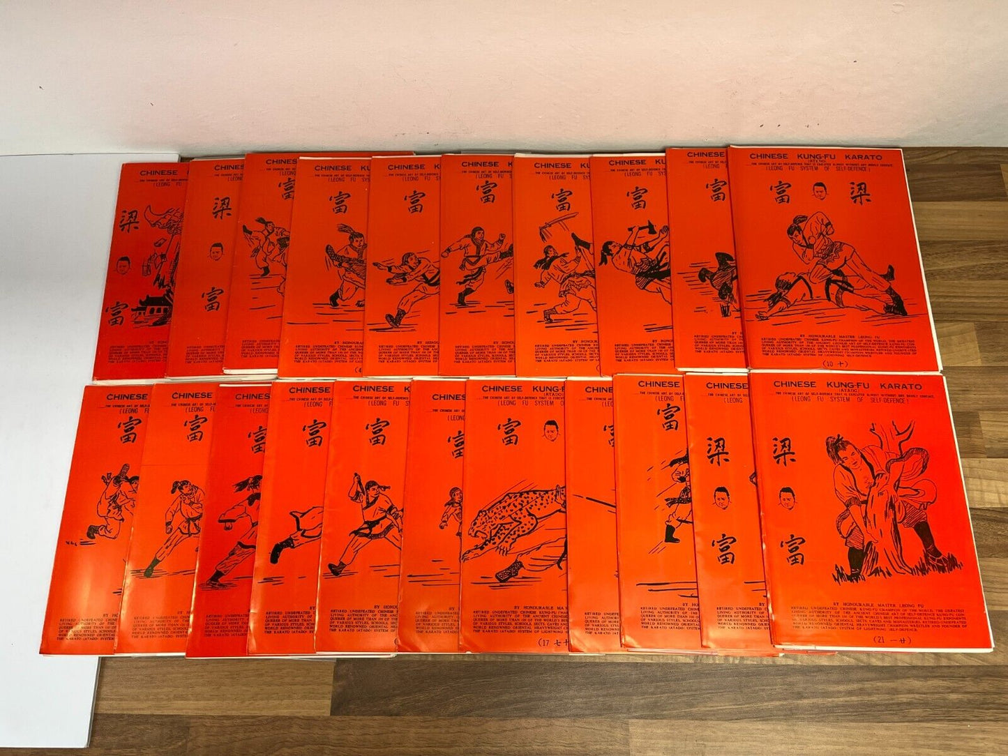 21 Volume Box Set Chinese Kung-Fu Karato (Atado) 1958 1st Ed. - Master Leong Fu *RARE*