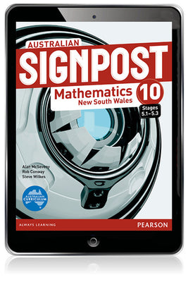 (EBOOK ONLY/EMAILED) Australian Signpost 10 (5.1-5.3) Mathematics NSW (1 x Access Code) (FIRM SALE)