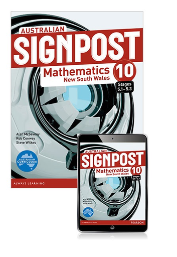Australian Signpost 10 (5.1-5.3) Mathematics NSW  Student Book + eBook- Alan McSeveny et al (Pearson)