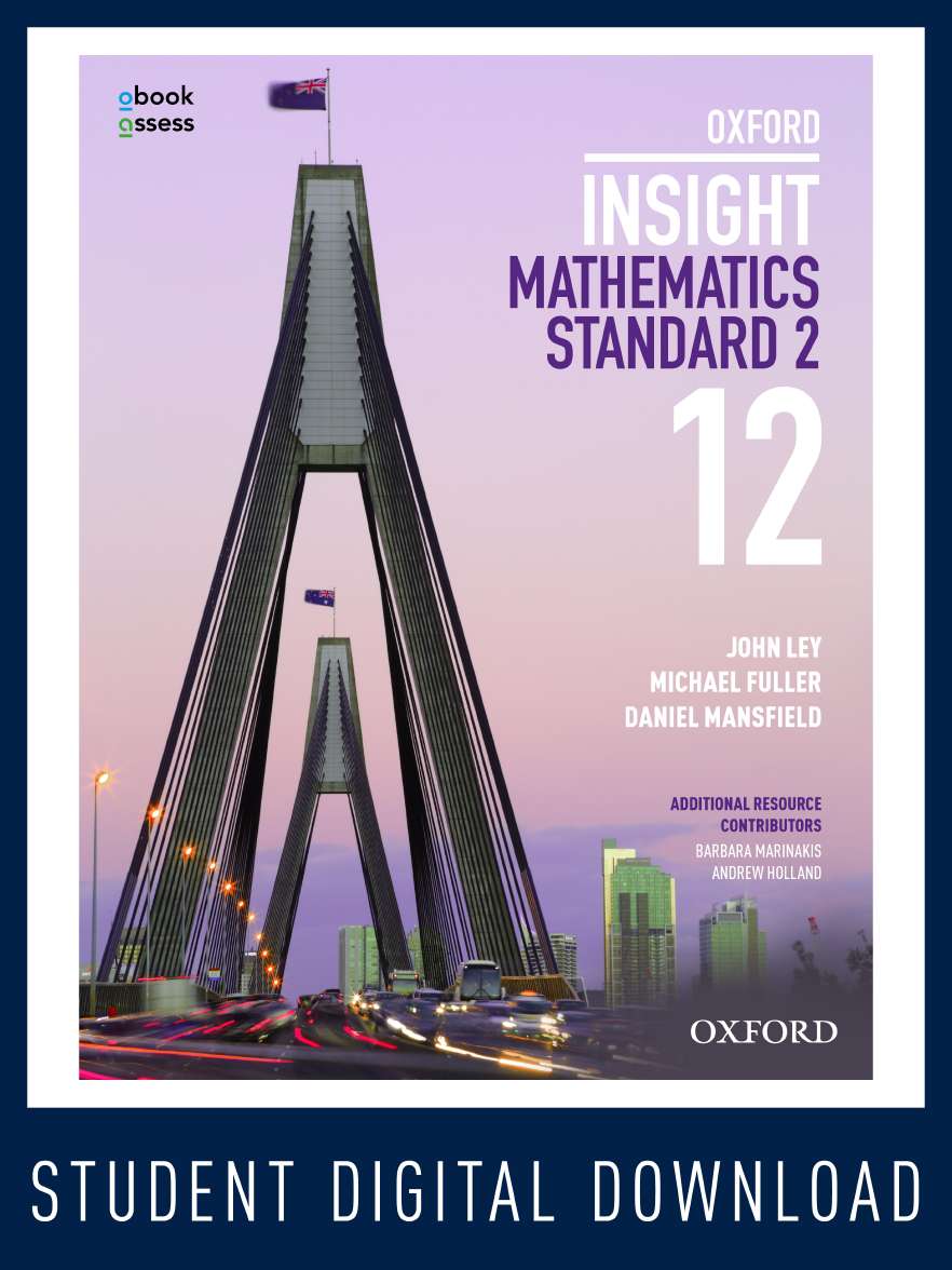 (EBOOK ONLY/EMAILED) Oxford Insight Mathematics Standard 2 Year 12, 3rd Edition