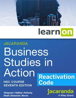 (EBOOK REACTIVATION ONLY/EMAILED) Jacaranda Business Studies in Action HSC Course eBookPLUS, 7th Edition (REACTIVATION CODE) (FIRM SALE)