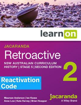 (EBOOK REACTIVATION ONLY/EMAILED) Jacaranda Retroactive 2 Stage 5 NSW Australian Curriculum LearnON, 2nd Edition (REACTIVATION CODE) (FIRM SALE)
