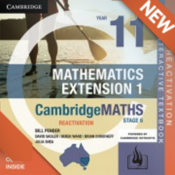 (EBOOK REACTIVATION ONLY/EMAILED) CambridgeMATHS Stage 6 Mathematics Extension 1 Year 11 REACTIVATION CODE (FIRM SALE)