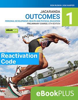 (EBOOK REACTIVATION ONLY/EMAILED) Jacaranda Outcomes 1 PDHPE Preliminary Course eBookPLUS, 5th Edition (REACTIVATION ONLY)
