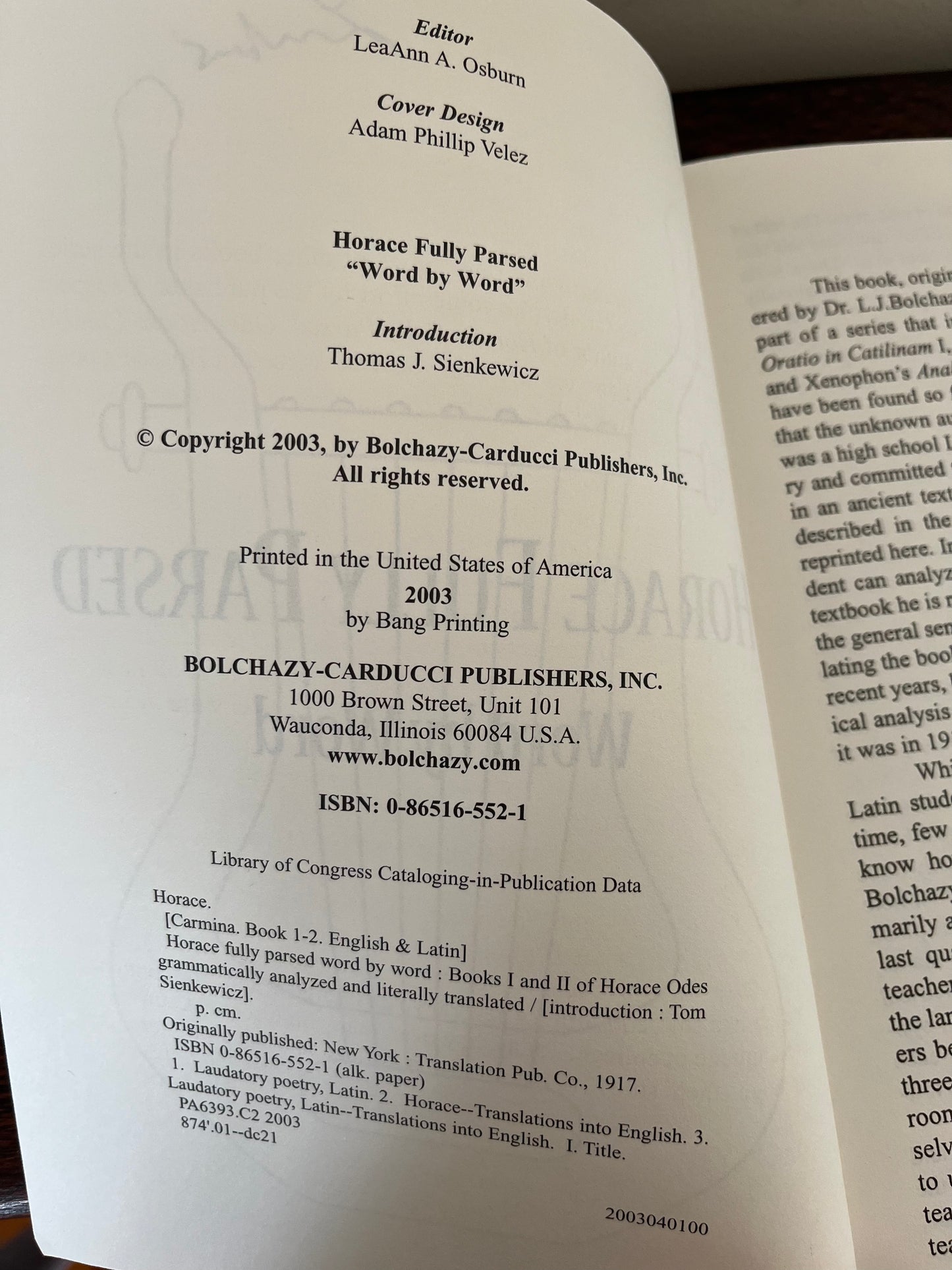 Horace Fully Parsed Word by Word: Books I and II of Horace Odes Grammatically Analyzed and Literally Translated