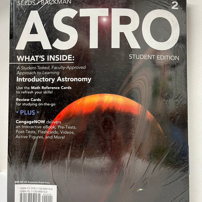 ASTRO2 Student Edition, Introductory Astronomy - Seeds / Backman (SEALED)