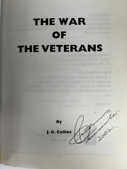 The War of the Veterans by J.G. Collins (SIGNED by the Author)
